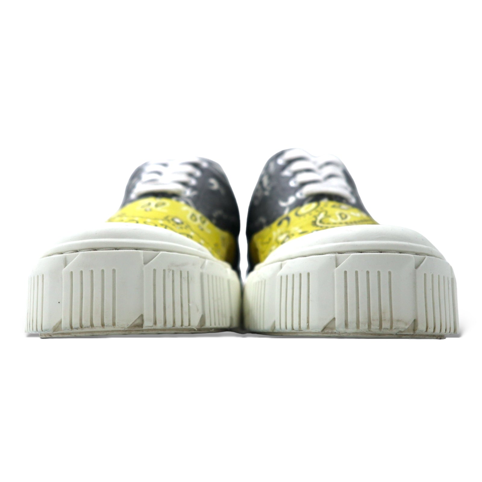 PIERRE HARDY Sneaker Ollie 23 cm Giallo Grigio Fantasia bandana Pelle GREY-YELLOW BANDANA Fabbricato in Portogallo