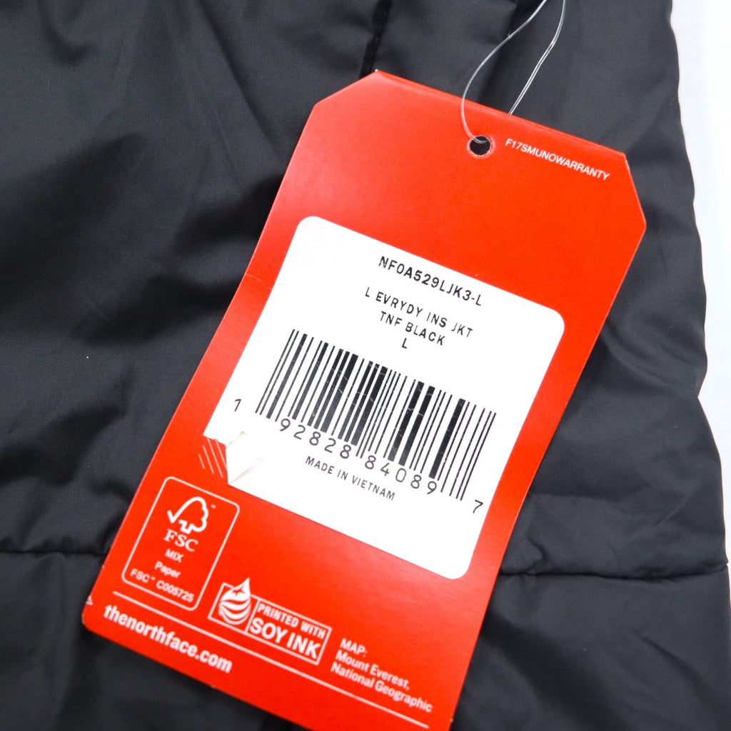 THE NORTH FACE Giacca imbottita piumino L nero poliestere logo ricamato Everyday Insulated Jacket NF0A529LJK3 Nuovo con etichette
