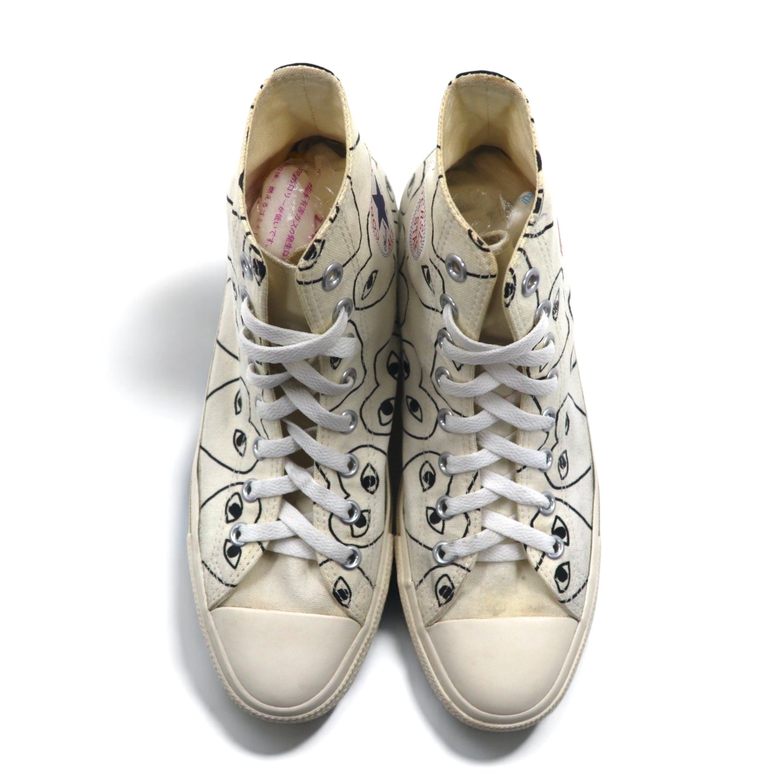 PLAY COMME des GARCONS × CONVERSE Chuck Taylor Hi Sneaker 27cm Bianco Canvas 1CL703