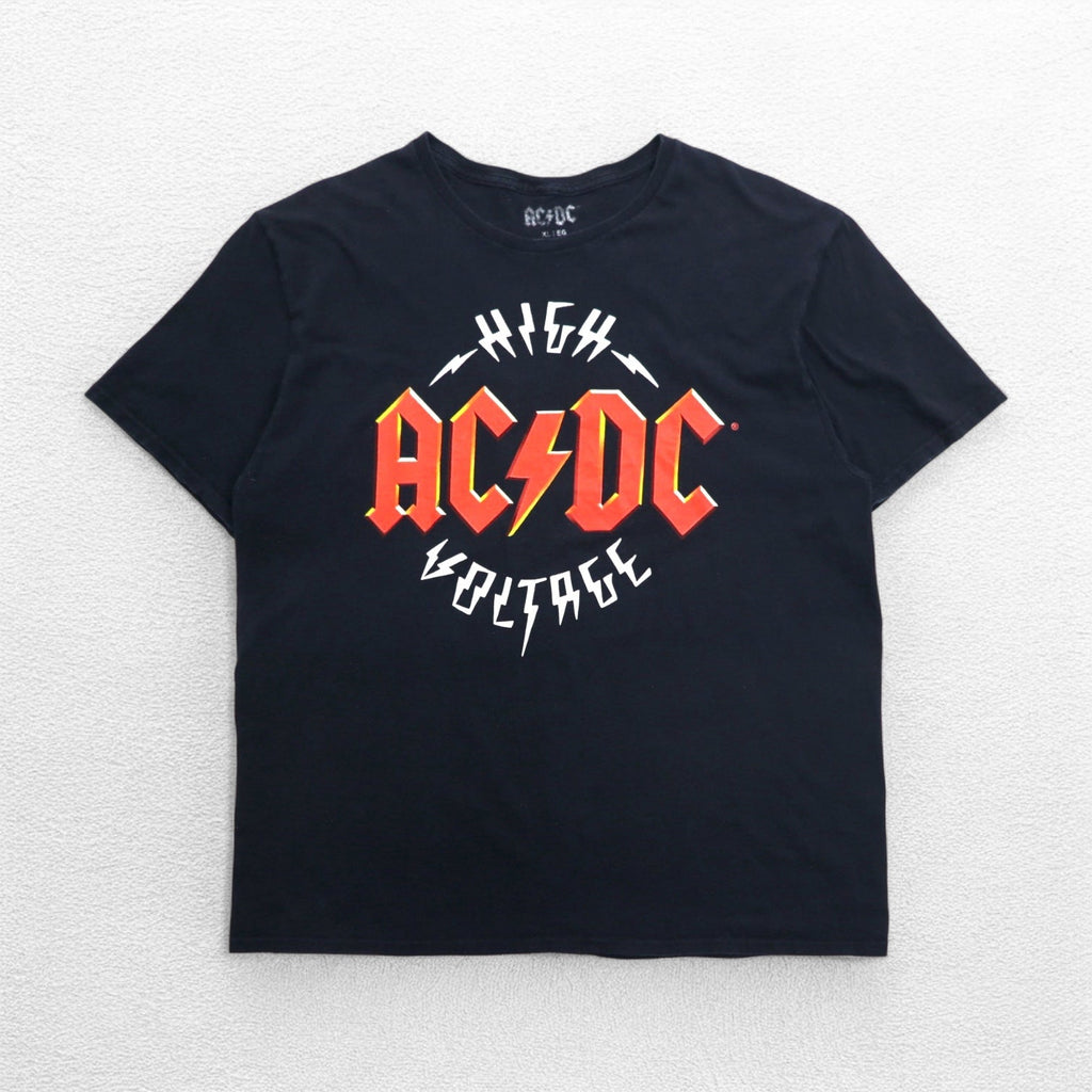 AC/DC anni 2000 Rock Band Maglietta Maglietta della band XL Cotone nero HIGH VOLTAGE