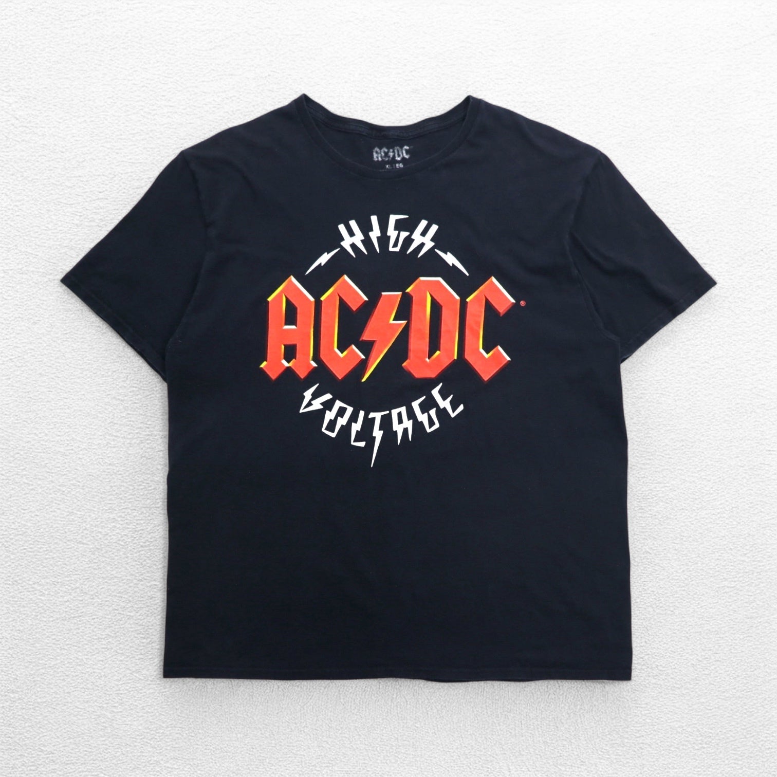 AC/DC anni 2000 Rock Band Maglietta Maglietta della band XL Cotone nero HIGH VOLTAGE
