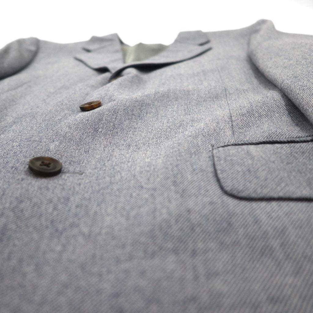 BURBERRY Giacca sartoriale 3 bottoni, misto cashmere, taglia L, blu, in lana, made in Japan