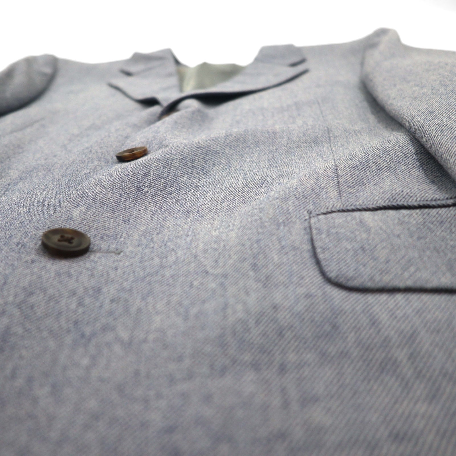 BURBERRY Giacca sartoriale 3 bottoni, misto cashmere, taglia L, blu, in lana, made in Japan