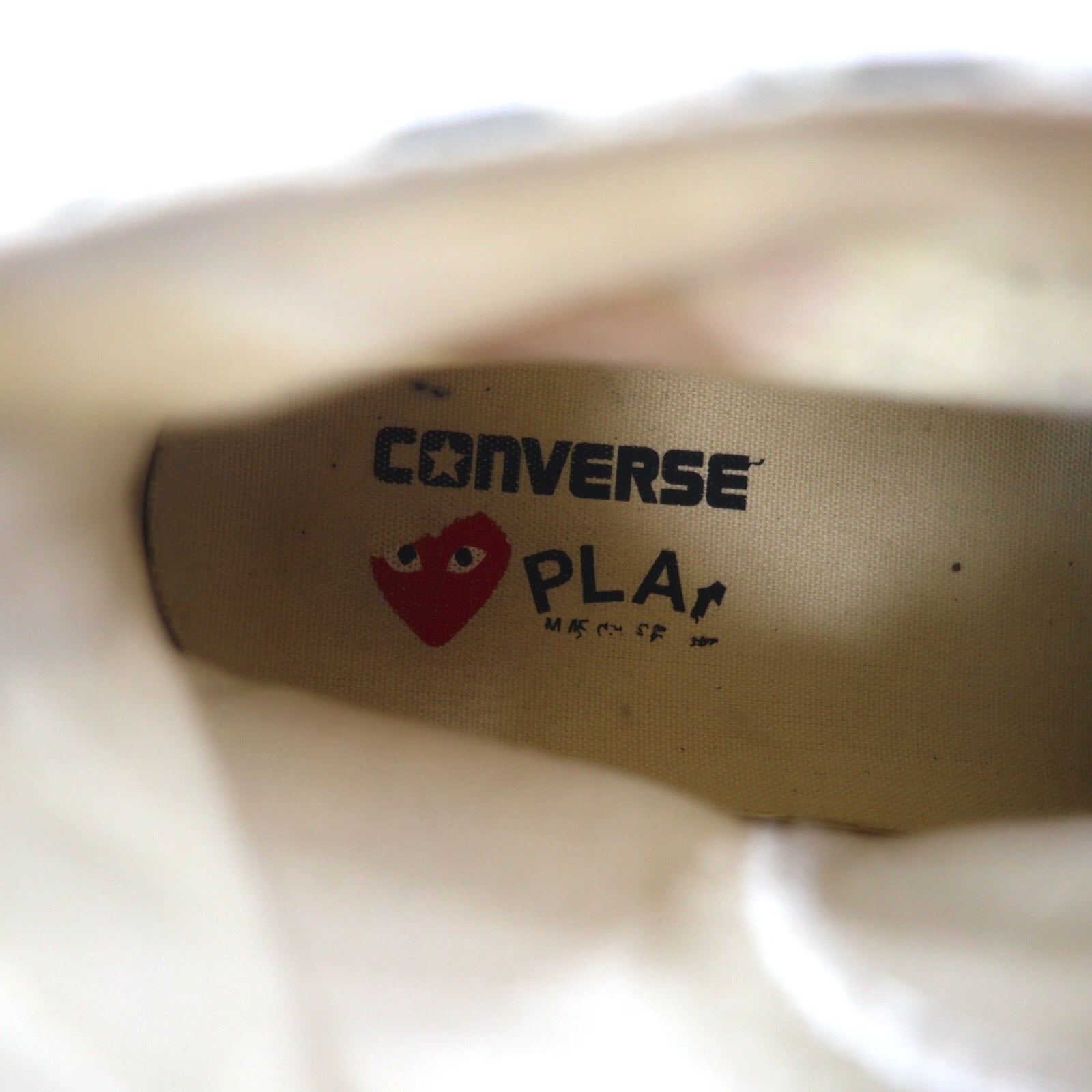 PLAY COMME des GARCONS × CONVERSE Chuck Taylor Hi Sneaker 27cm Bianco Canvas 1CL703
