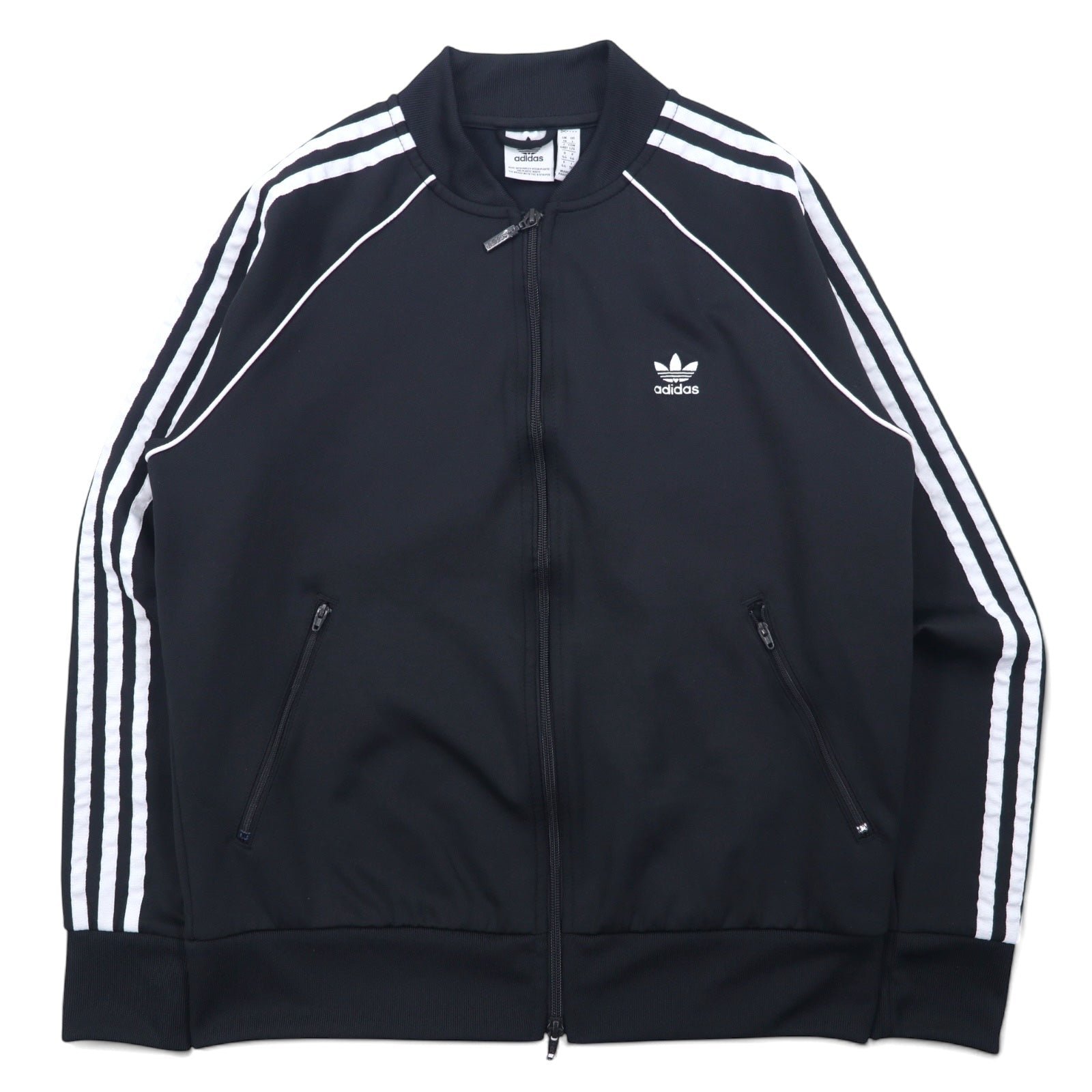 Giacca sportiva adidas Originals ATP, taglia 4XL, colore nero, in poliestere, con logo Trifoglio, 3 strisce, PRIMEBLUE SST GD2374