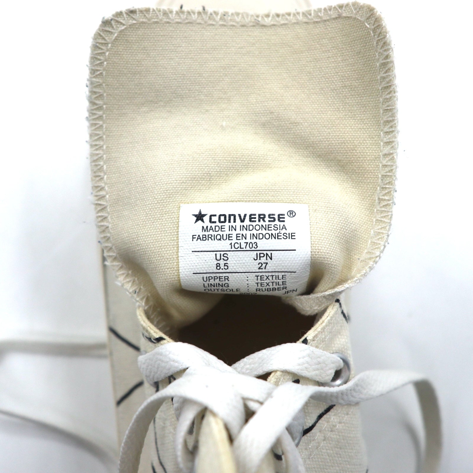 PLAY COMME des GARCONS × CONVERSE Chuck Taylor Hi Sneaker 27cm Bianco Canvas 1CL703