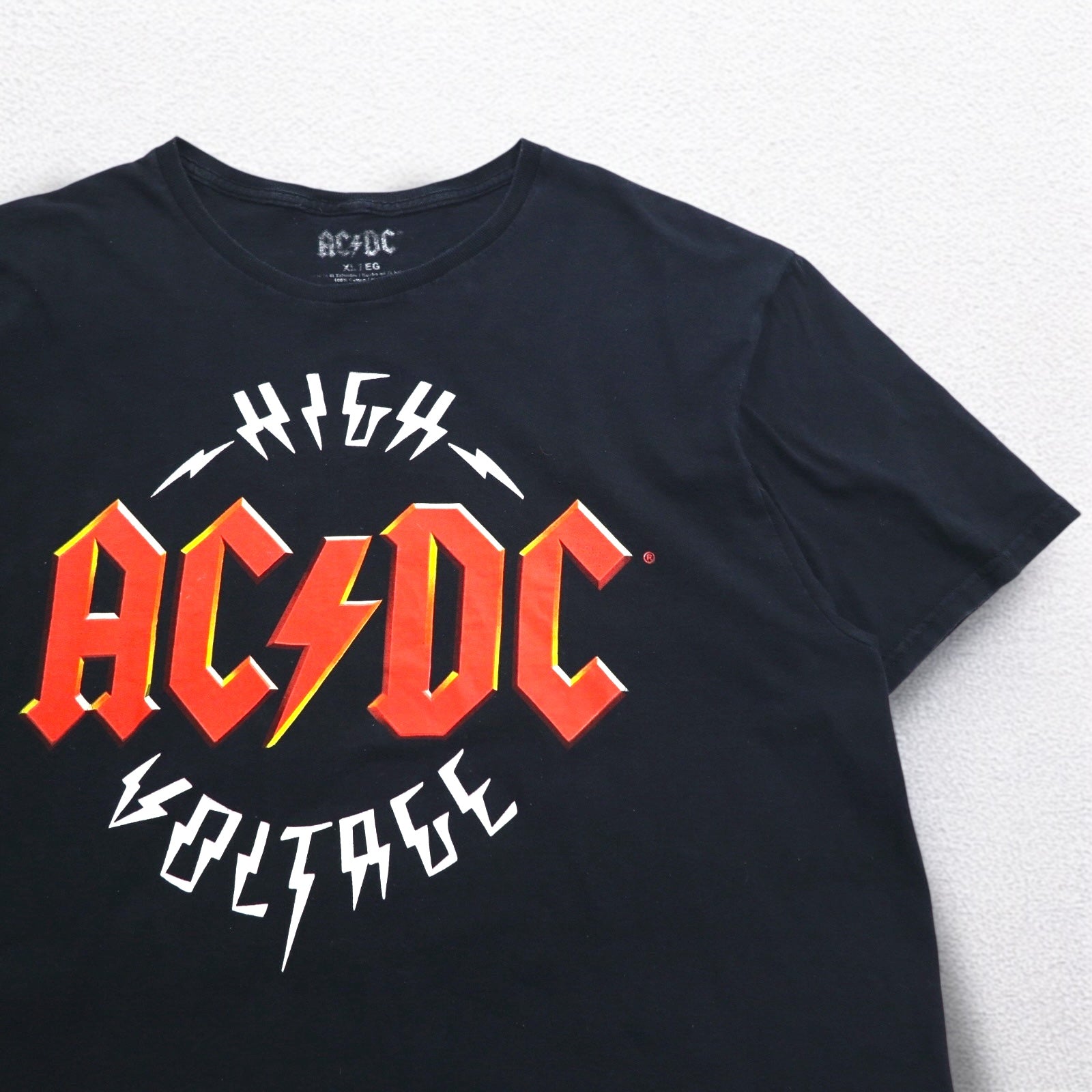 AC/DC anni 2000 Rock Band Maglietta Maglietta della band XL Cotone nero HIGH VOLTAGE