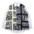 Vintage 90s Japan Made Retro Shirt 90年代 SUNPATIO ポリシャツ FREE ホワイト 総柄 日本製