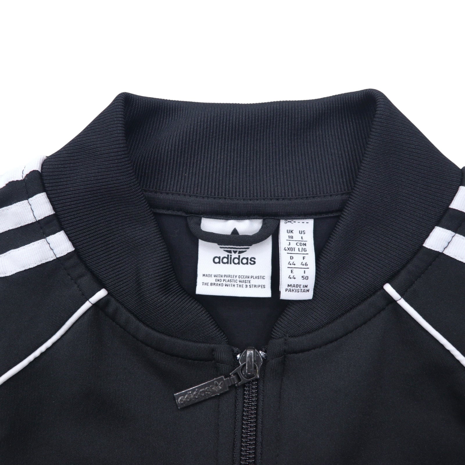 Giacca sportiva adidas Originals ATP, taglia 4XL, colore nero, in poliestere, con logo Trifoglio, 3 strisce, PRIMEBLUE SST GD2374