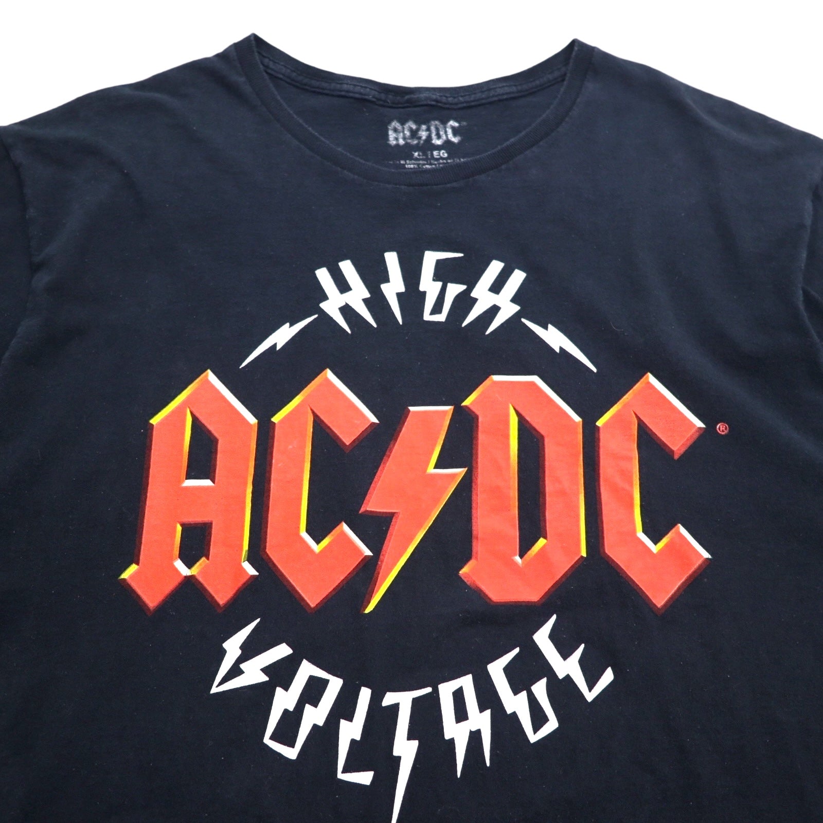 AC/DC anni 2000 Rock Band Maglietta Maglietta della band XL Cotone nero HIGH VOLTAGE
