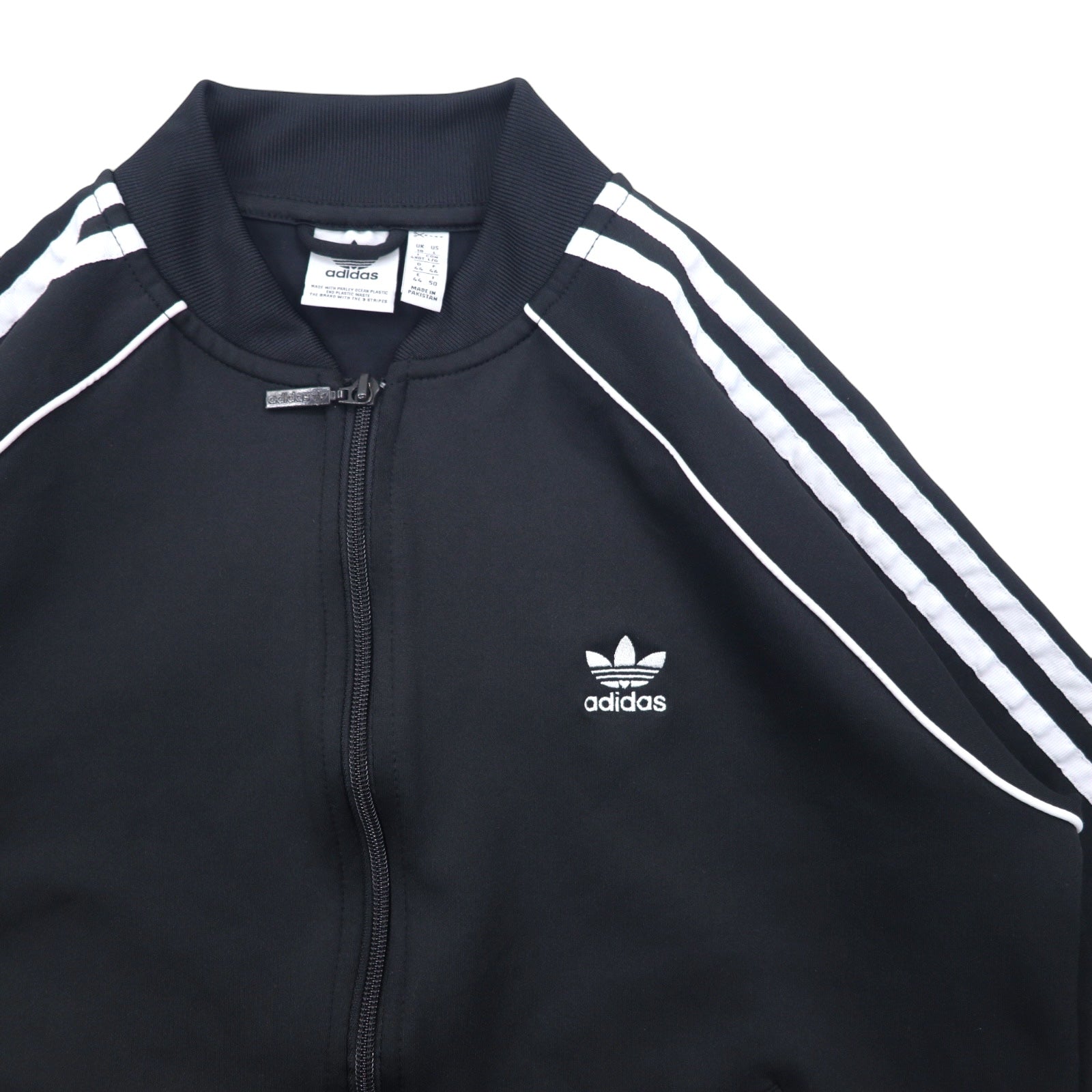 Giacca sportiva adidas Originals ATP, taglia 4XL, colore nero, in poliestere, con logo Trifoglio, 3 strisce, PRIMEBLUE SST GD2374