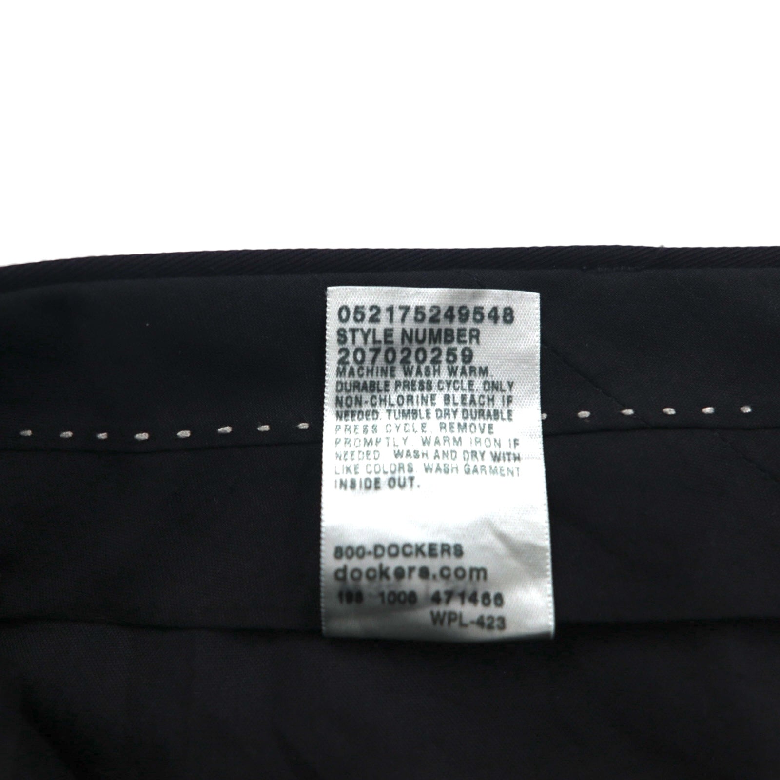 DOCKERS PREMIUM (Levi's) Chino Largo a 2 pieghe Relaxed Fit L Navy Cotone