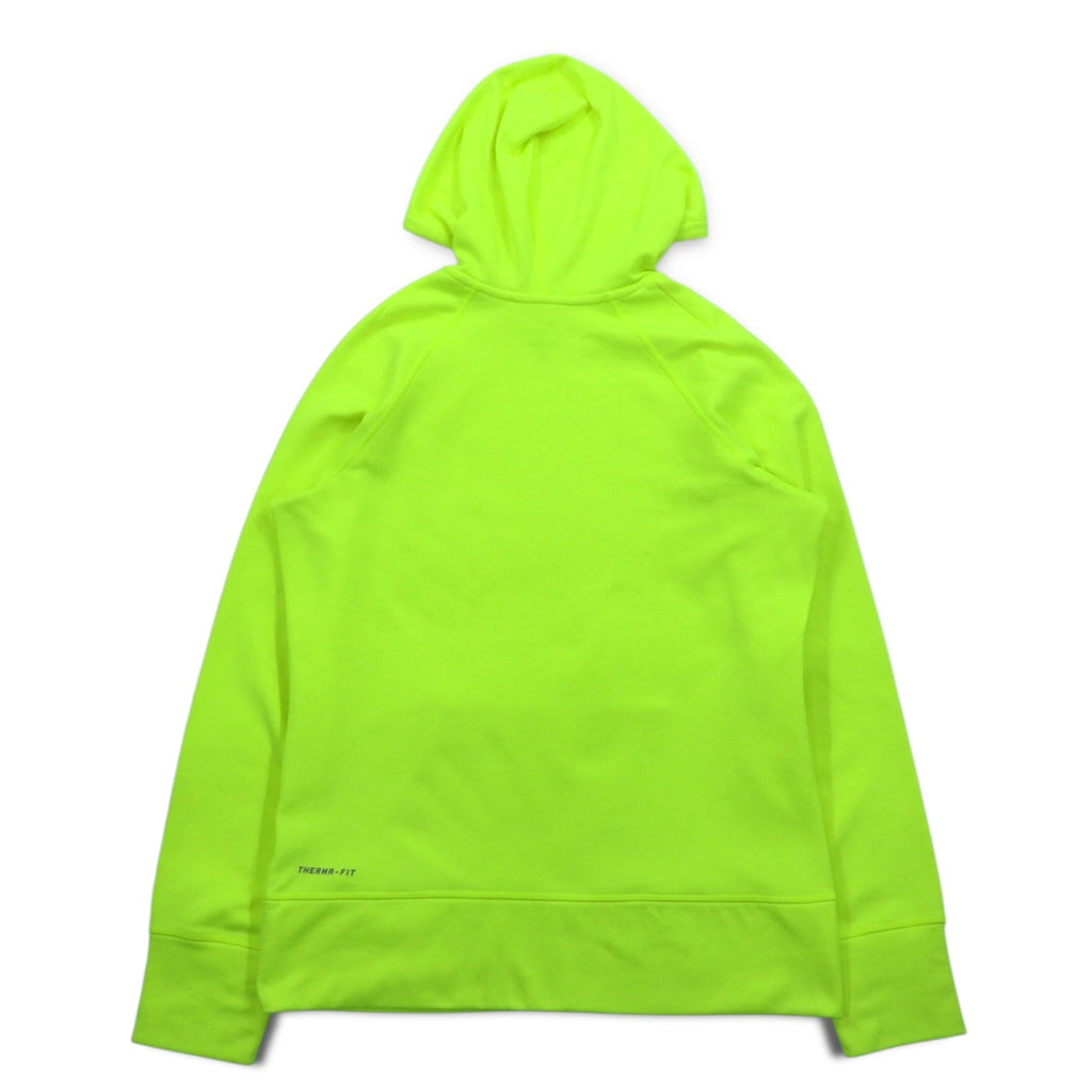 NIKE Pullover THERMA-FIT Felpa con Cappuccio L Giallo con Foro per Pollice Tasca Frontale 548804-703
