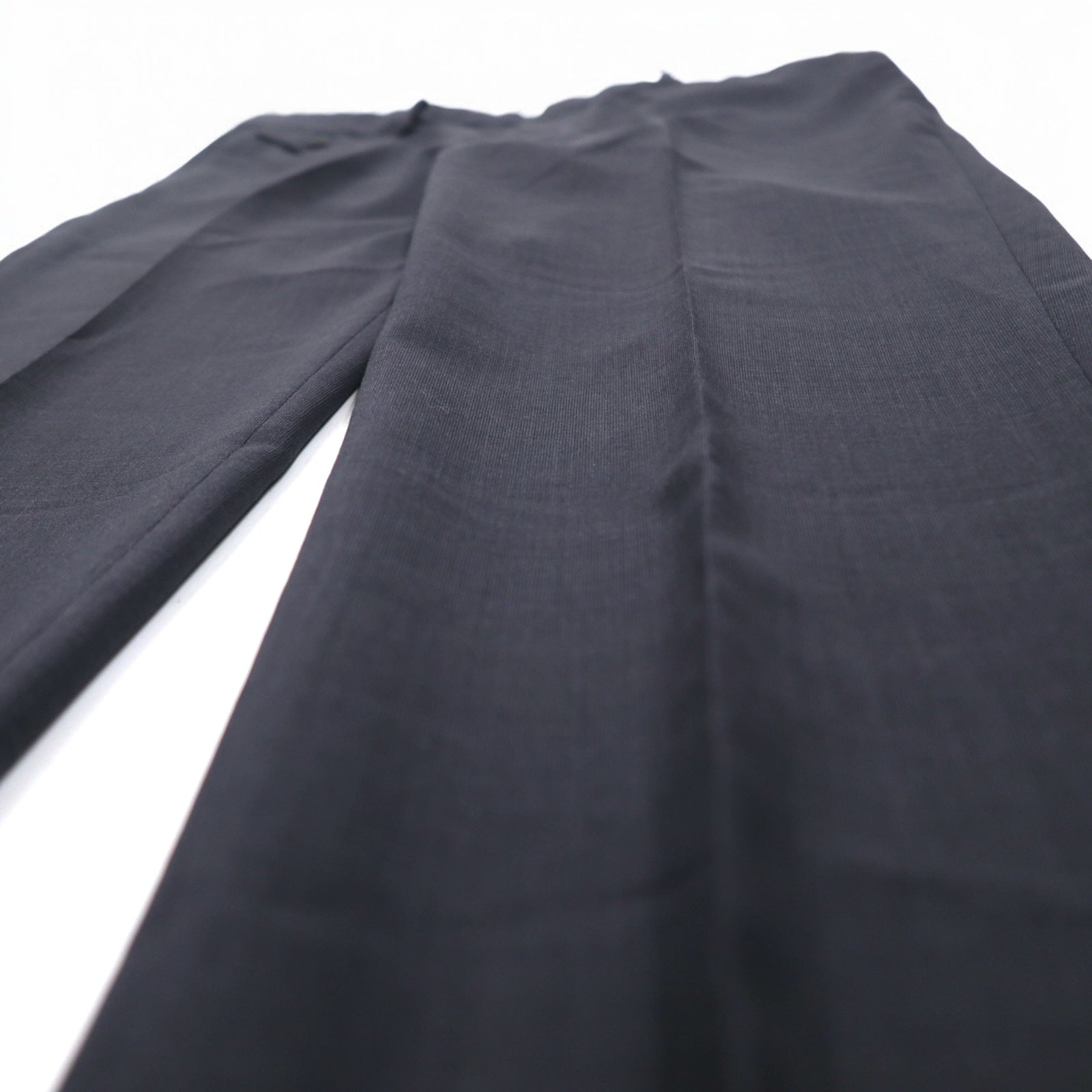 URU Pantaloni in lana affusolati con cerniera e spacco, taglia M, blu navy, 16SUP03, made in Japan