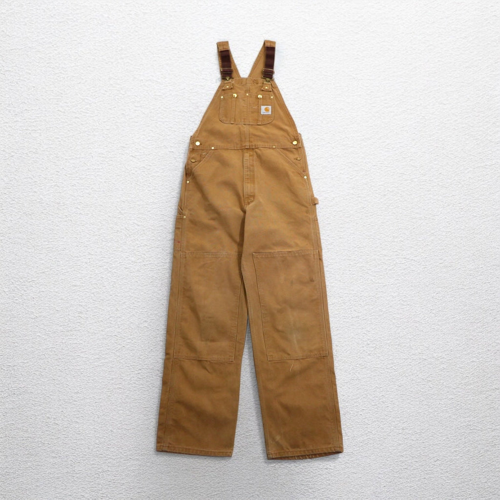 Carhartt salopette double knee in cotone marrone cammello taglia XL