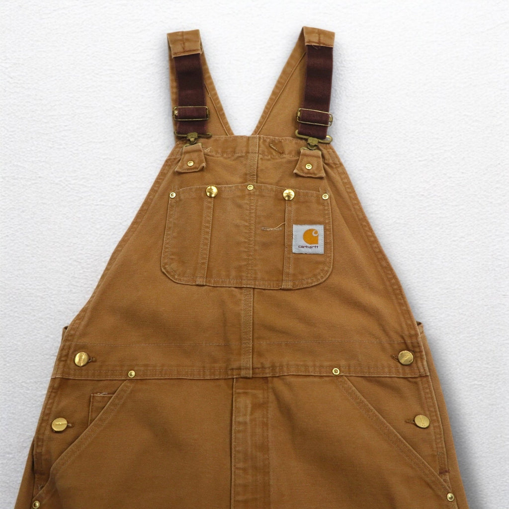Carhartt salopette double knee in cotone marrone cammello taglia XL