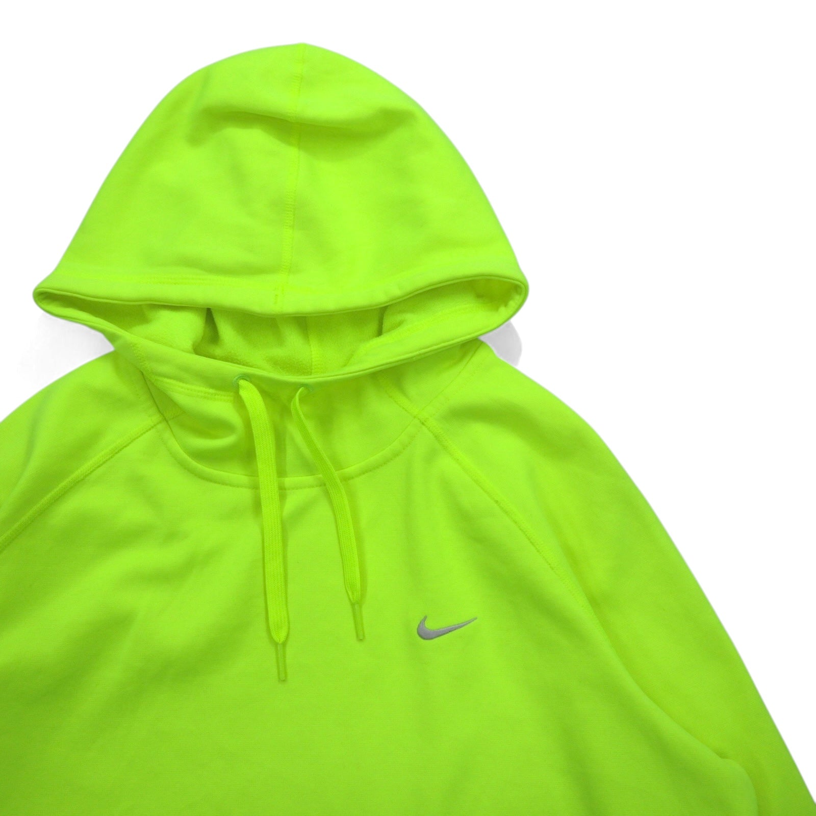 NIKE Pullover THERMA-FIT Felpa con Cappuccio L Giallo con Foro per Pollice Tasca Frontale 548804-703