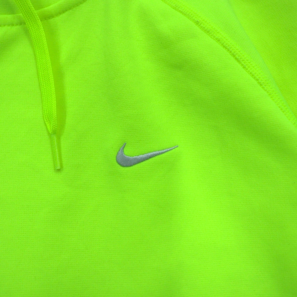 NIKE Pullover THERMA-FIT Felpa con Cappuccio L Giallo con Foro per Pollice Tasca Frontale 548804-703