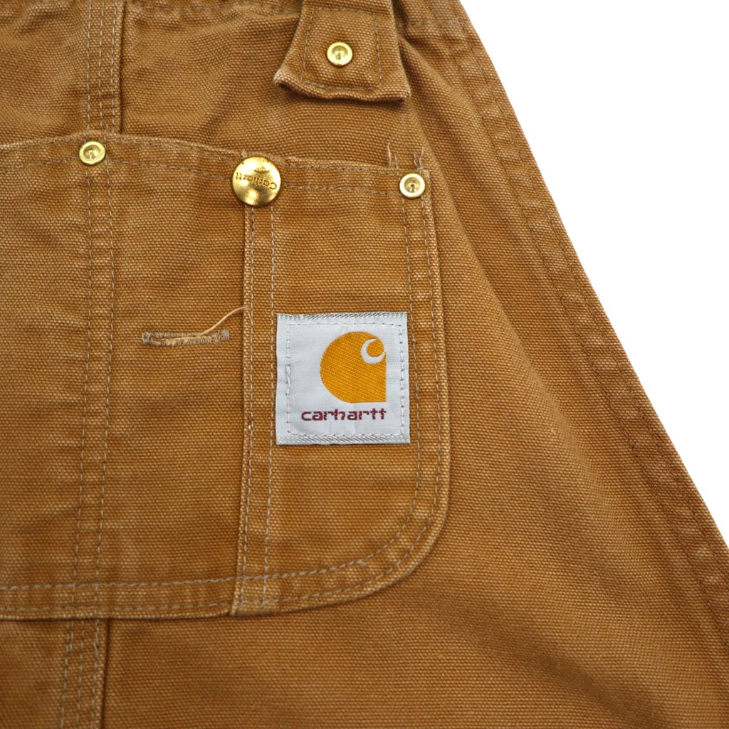 Carhartt salopette double knee in cotone marrone cammello taglia XL