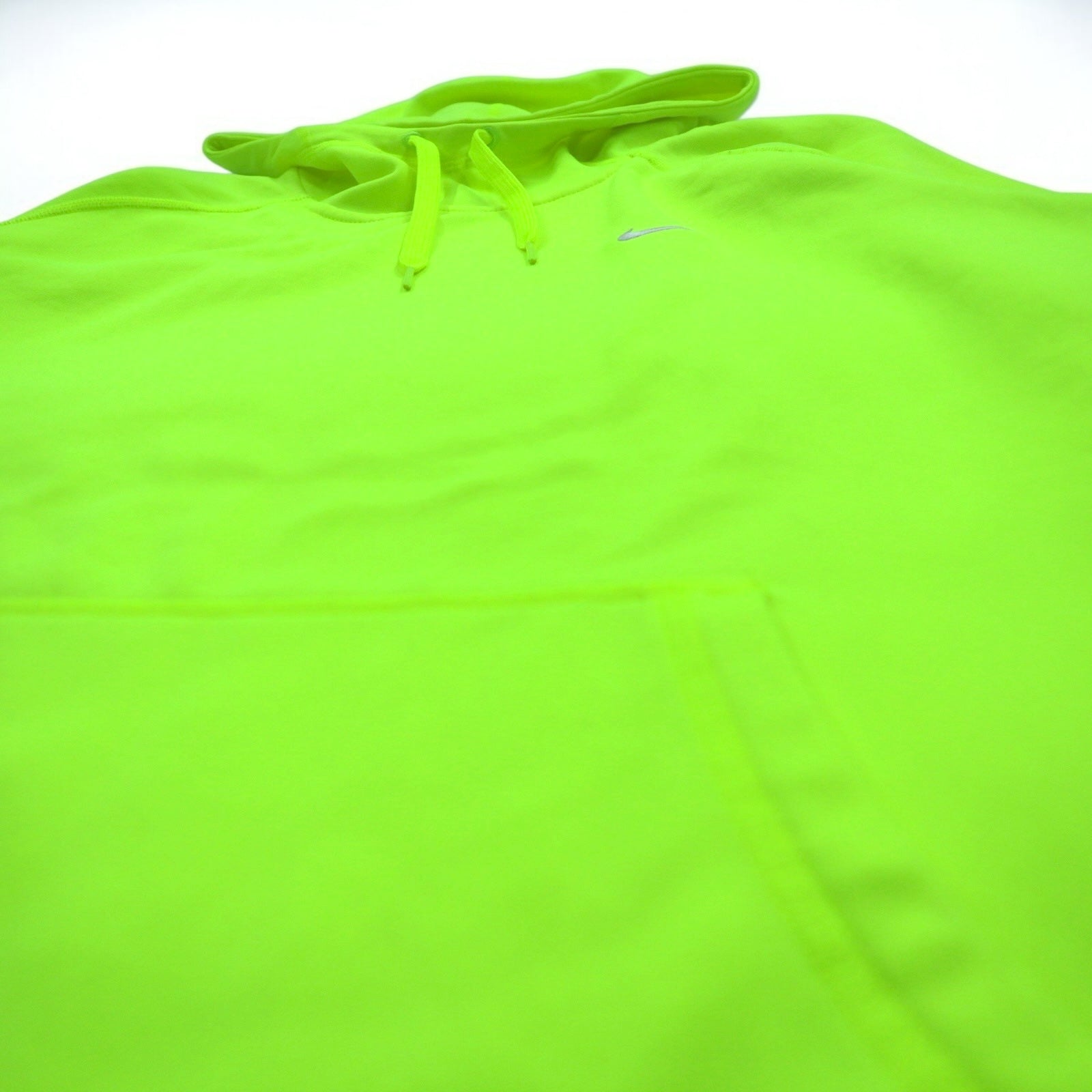 NIKE Pullover THERMA-FIT Felpa con Cappuccio L Giallo con Foro per Pollice Tasca Frontale 548804-703