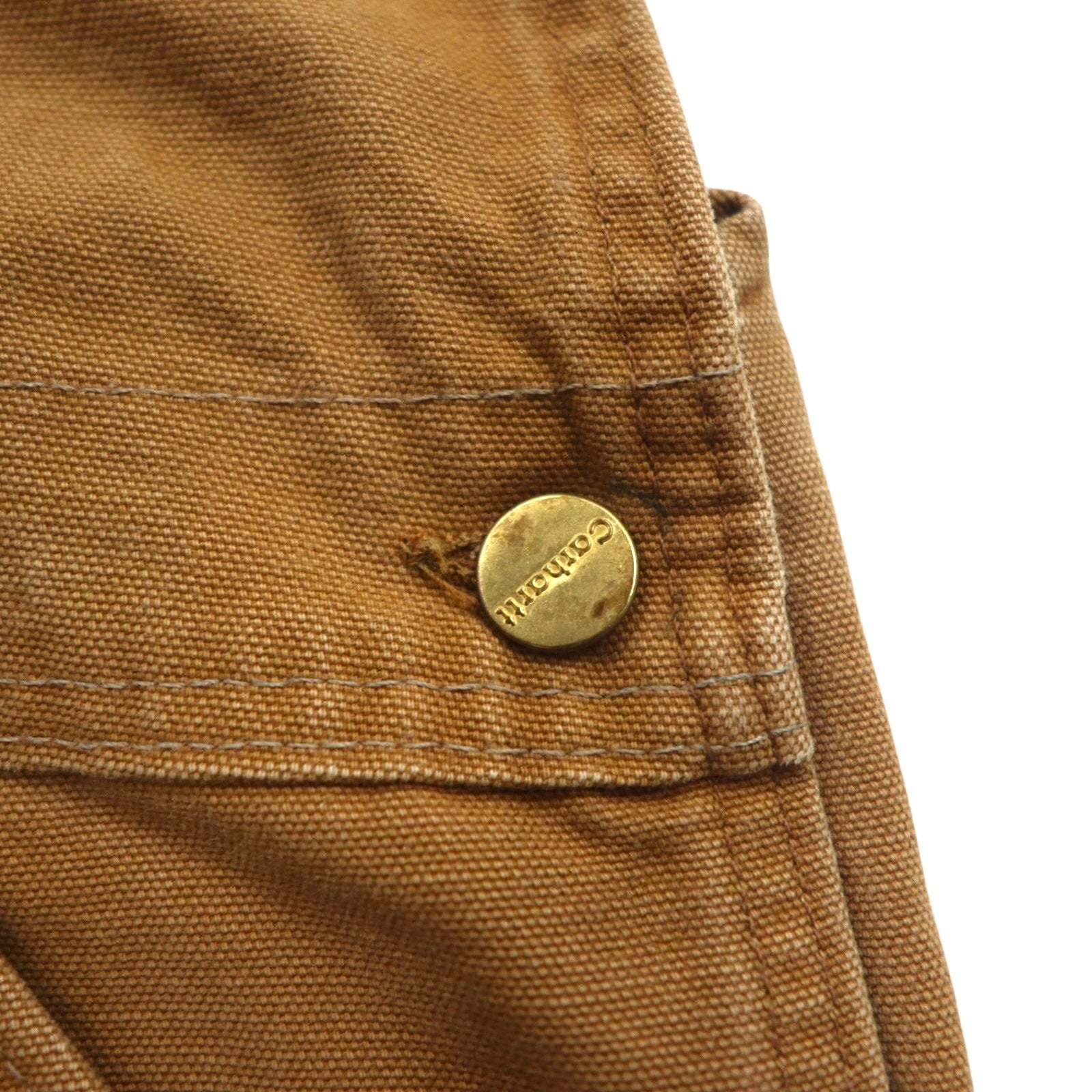 Carhartt salopette double knee in cotone marrone cammello taglia XL