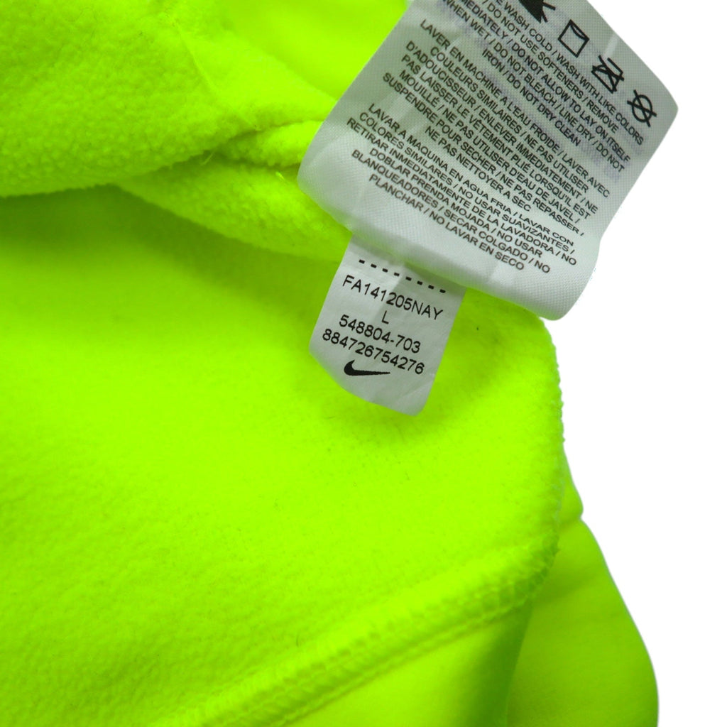 NIKE Pullover THERMA-FIT Felpa con Cappuccio L Giallo con Foro per Pollice Tasca Frontale 548804-703