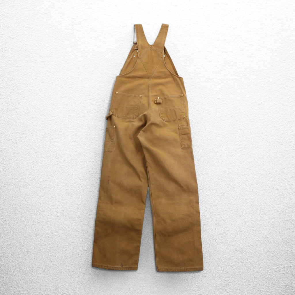 Carhartt salopette double knee in cotone marrone cammello taglia XL