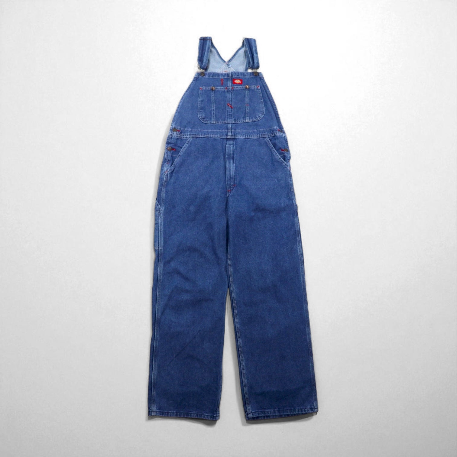 Dickies Salopette in denim con pettorina, taglia M, blu indaco, INDIGO BIB OVERALL STONEWASH 8396SNB, Prodotto in Messico, Nuovo con etichetta