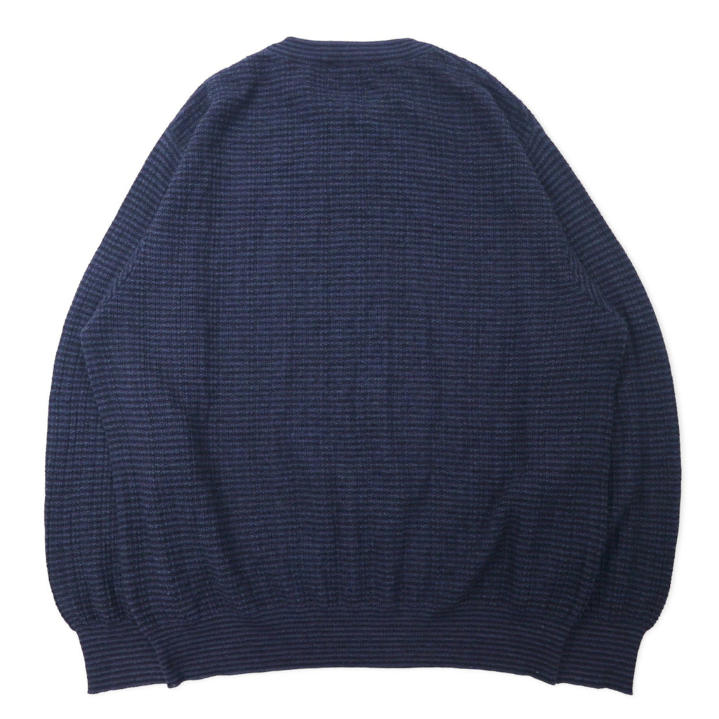 Lungarno Maglione a trecce L Blu Navy Acrilico Lana Prodotto in Italia