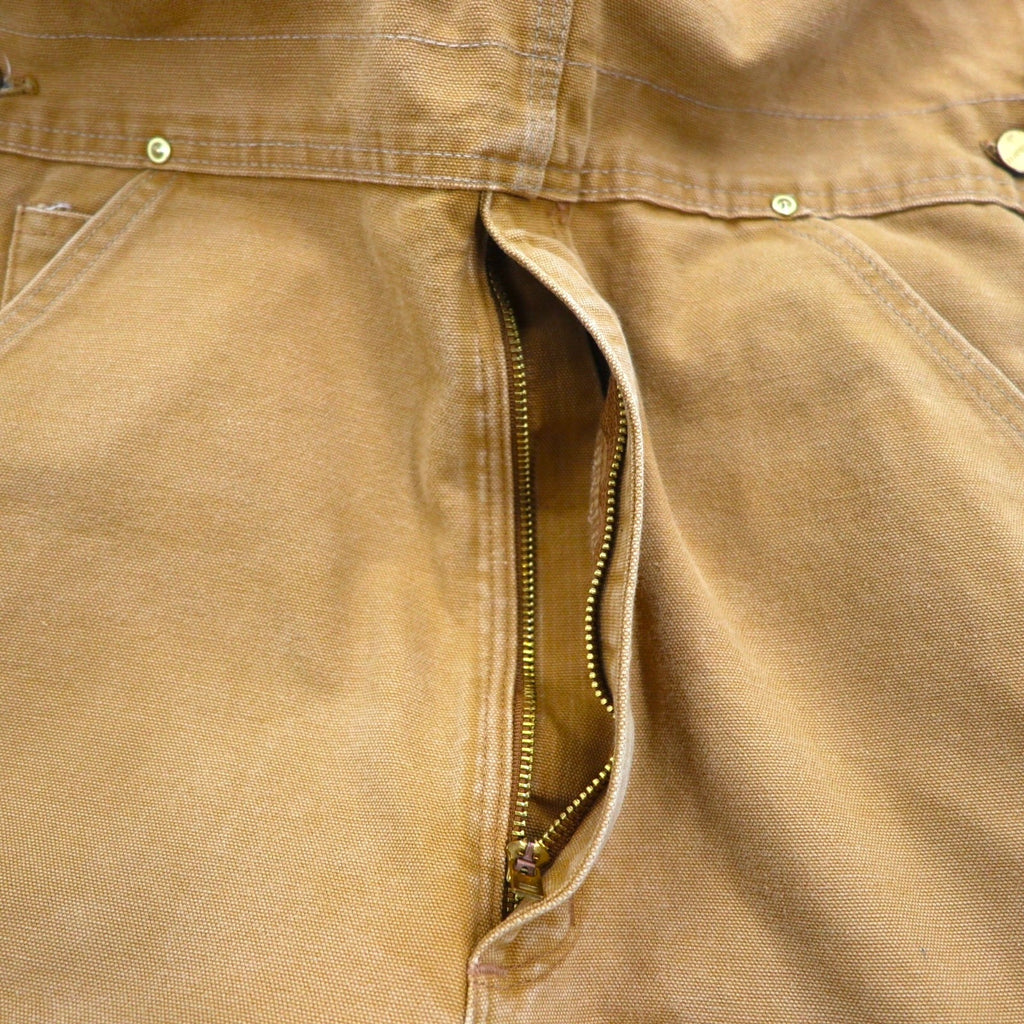 Carhartt salopette double knee in cotone marrone cammello taglia XL