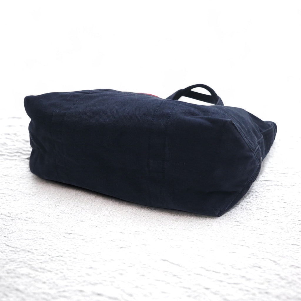 POLO RALPH LAUREN ビッグポニー キャンバス トートバッグ ネイビー ウォッシュ加工
