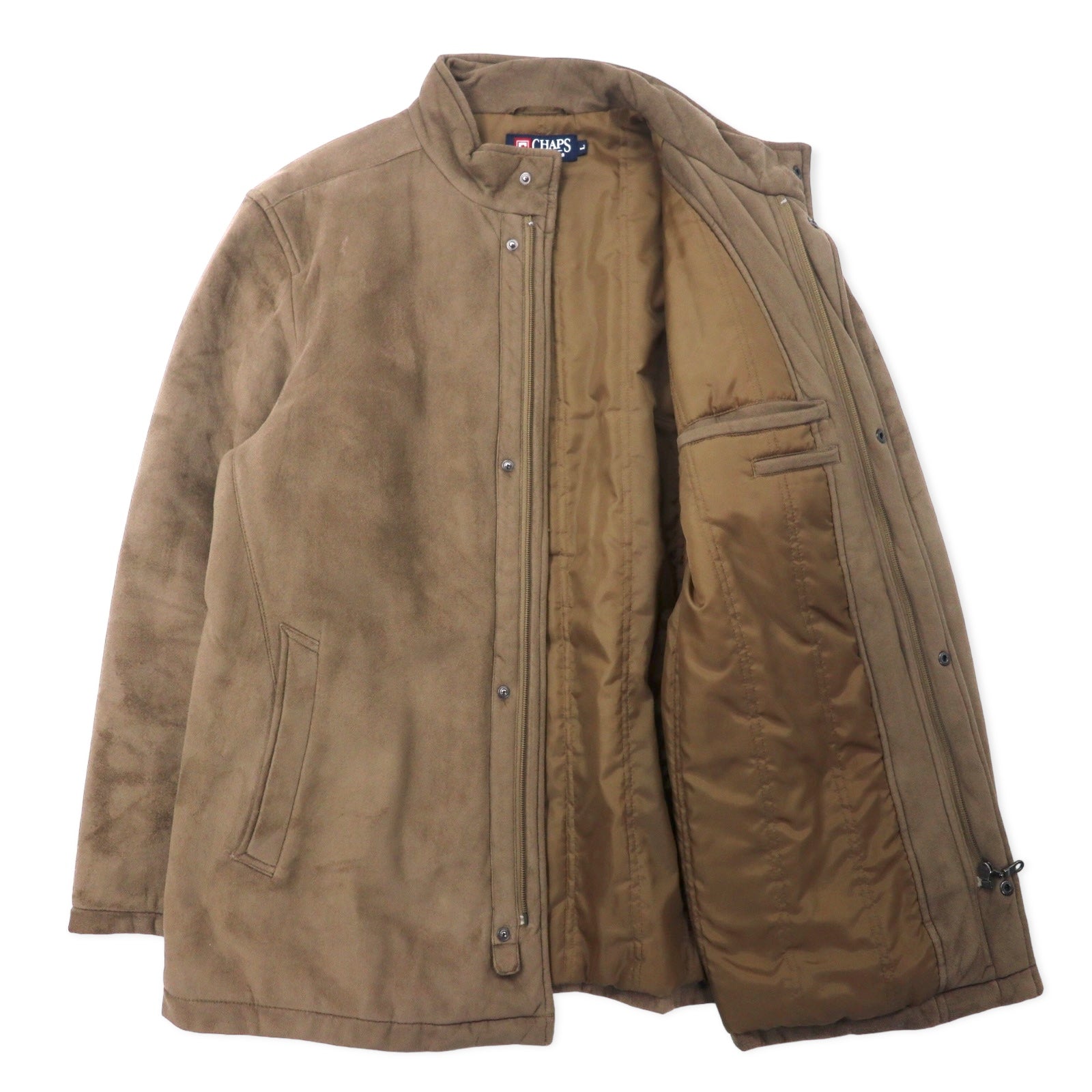CHAPS Giacca imbottita in finto camoscio e pelle L Beige Poliestere