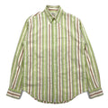 POLO JEANS CO. RALPH LAUREN 90年代 マルチストライプシャツ L グリーン コットン