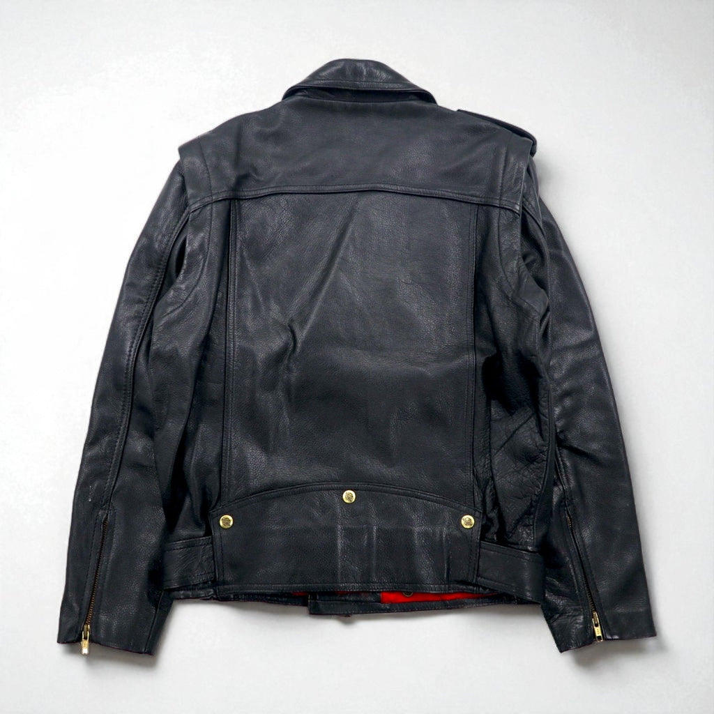 LEATHER AND FUR 102 Giacca in pelle Convertible 2WAY Double Riders Gilet M Pelle bovina Maniche removibili