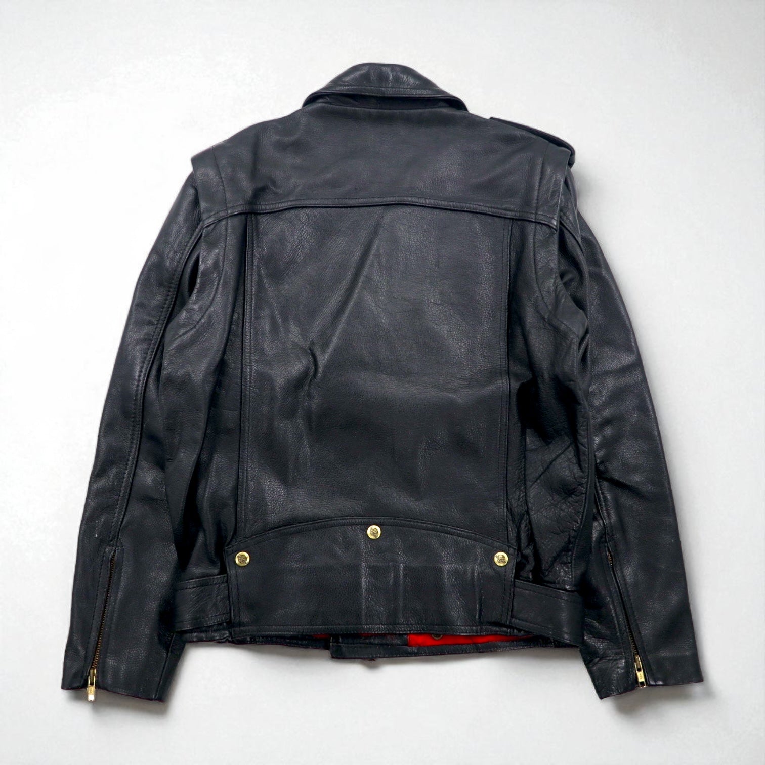 LEATHER AND FUR 102 Giacca in pelle Convertible 2WAY Double Riders Gilet M Pelle bovina Maniche removibili
