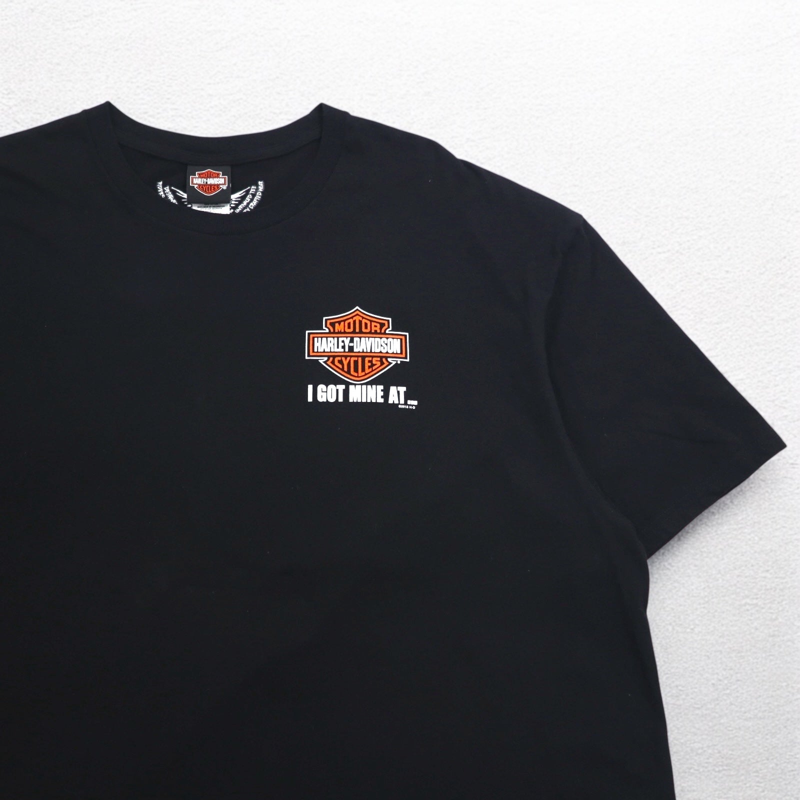 HARLEY DAVIDSON T-shirt con stampa posteriore Teschio 3XL cotone nero BLACK JACK Made in Nicaragua