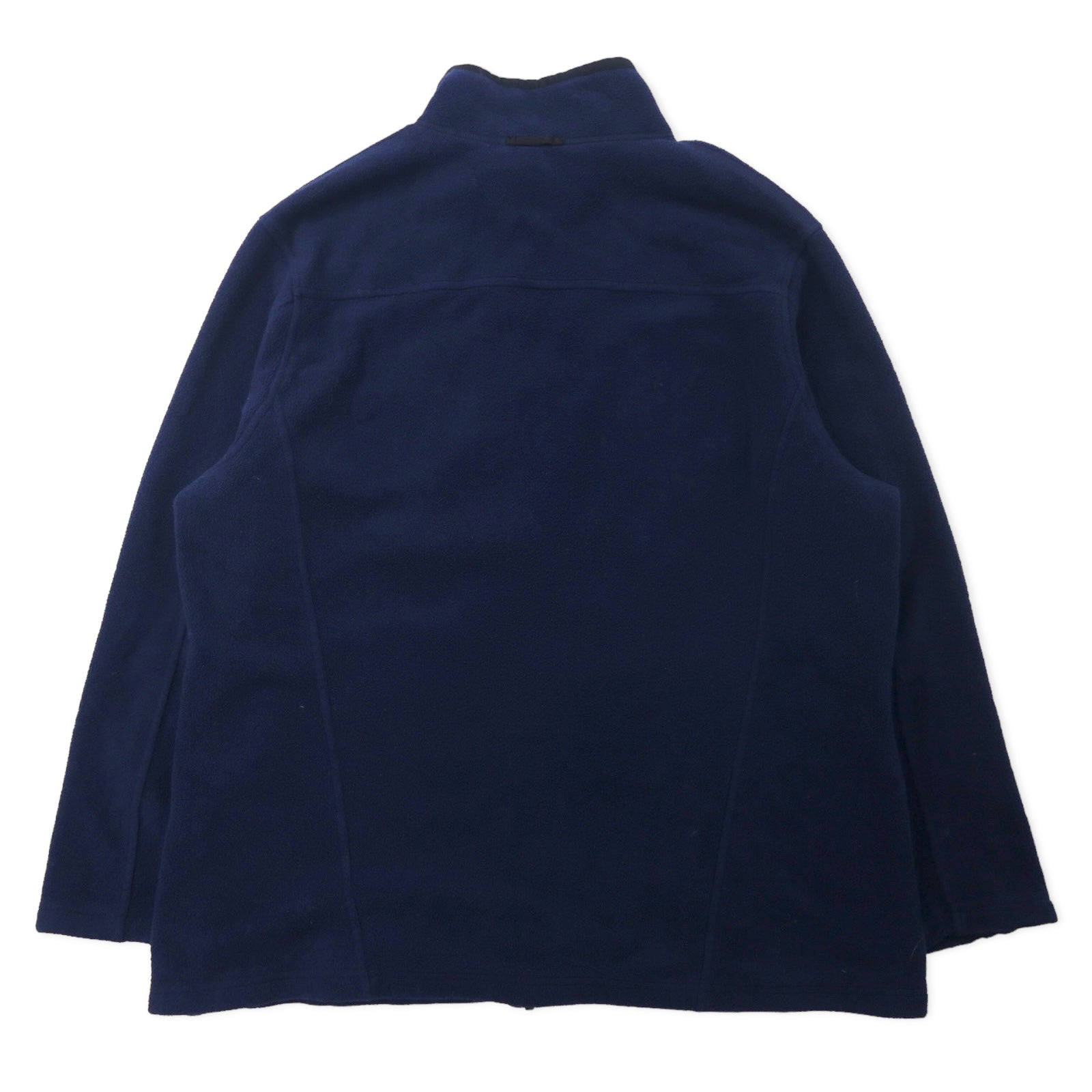 Eddie Bauer Canada Full Zip Giacca in pile XL blu navy Poliestere Logo ricamato
