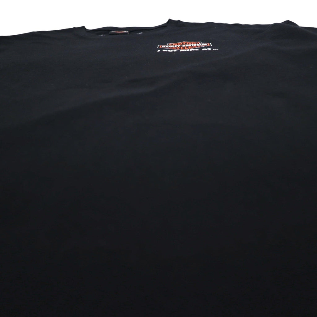 HARLEY DAVIDSON T-shirt con stampa posteriore Teschio 3XL cotone nero BLACK JACK Made in Nicaragua