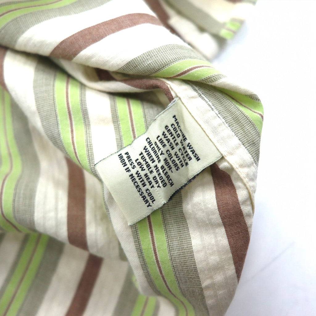 POLO JEANS CO. RALPH LAUREN 90年代 マルチストライプシャツ L グリーン コットン