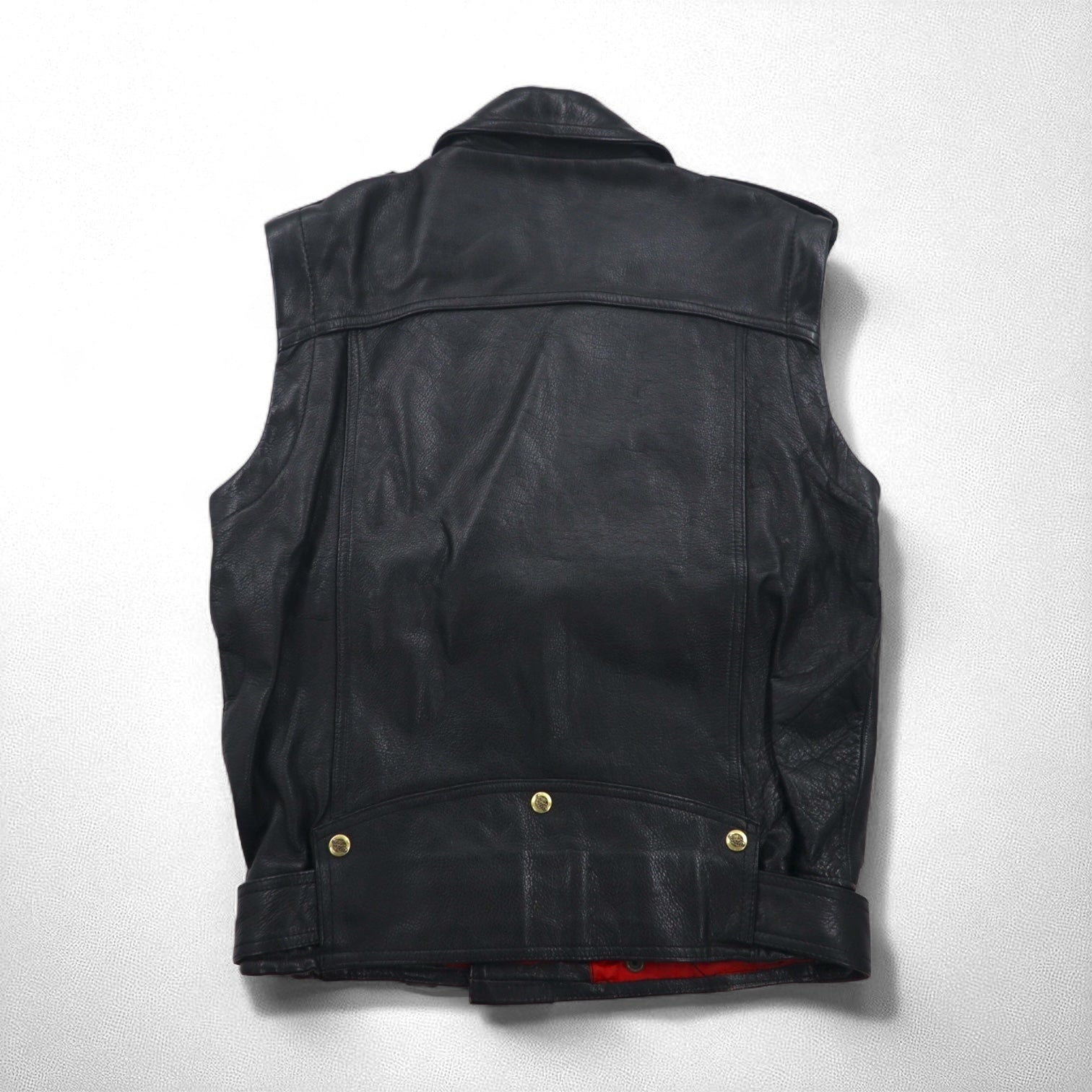 LEATHER AND FUR 102 Giacca in pelle Convertible 2WAY Double Riders Gilet M Pelle bovina Maniche removibili