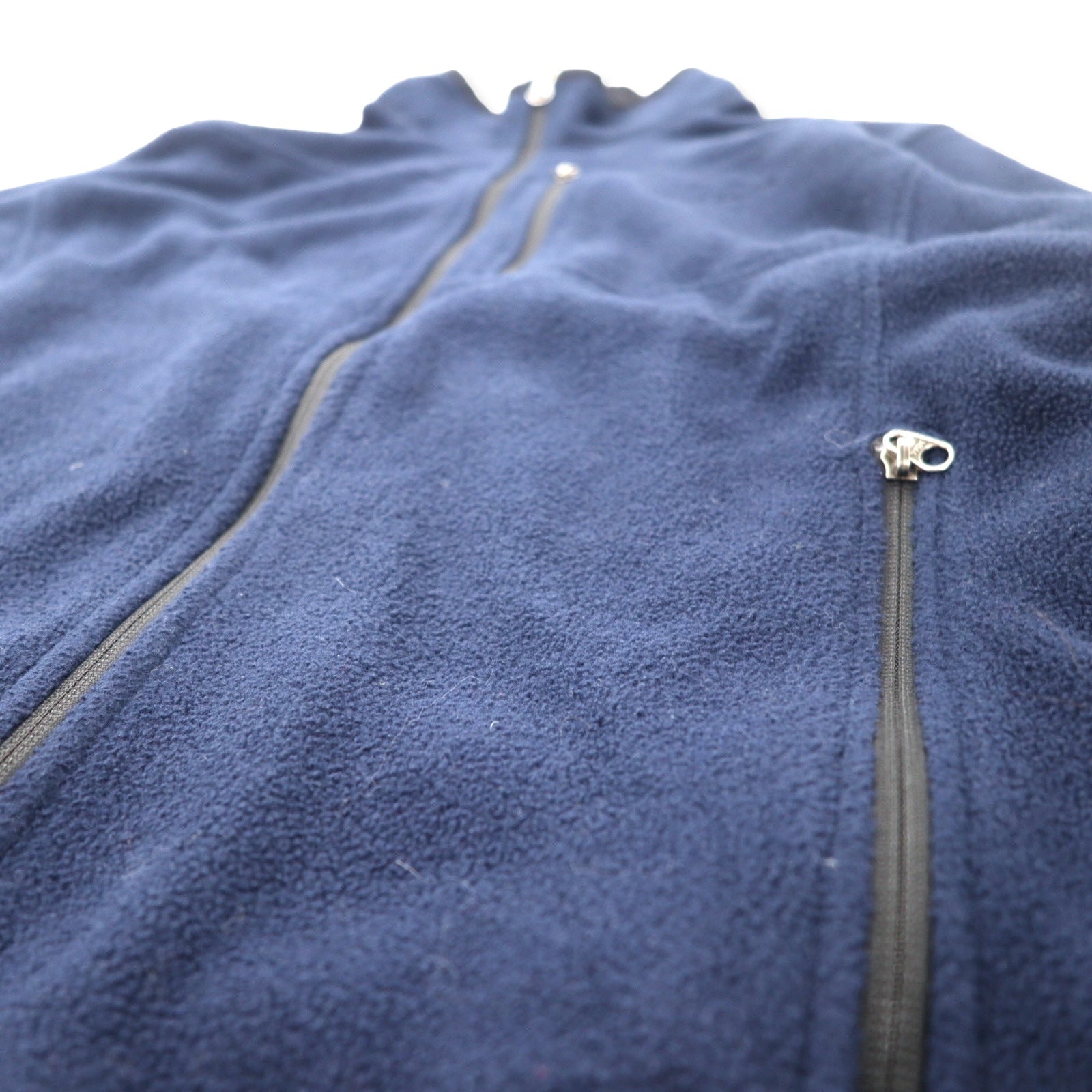 Eddie Bauer Canada Full Zip Giacca in pile XL blu navy Poliestere Logo ricamato