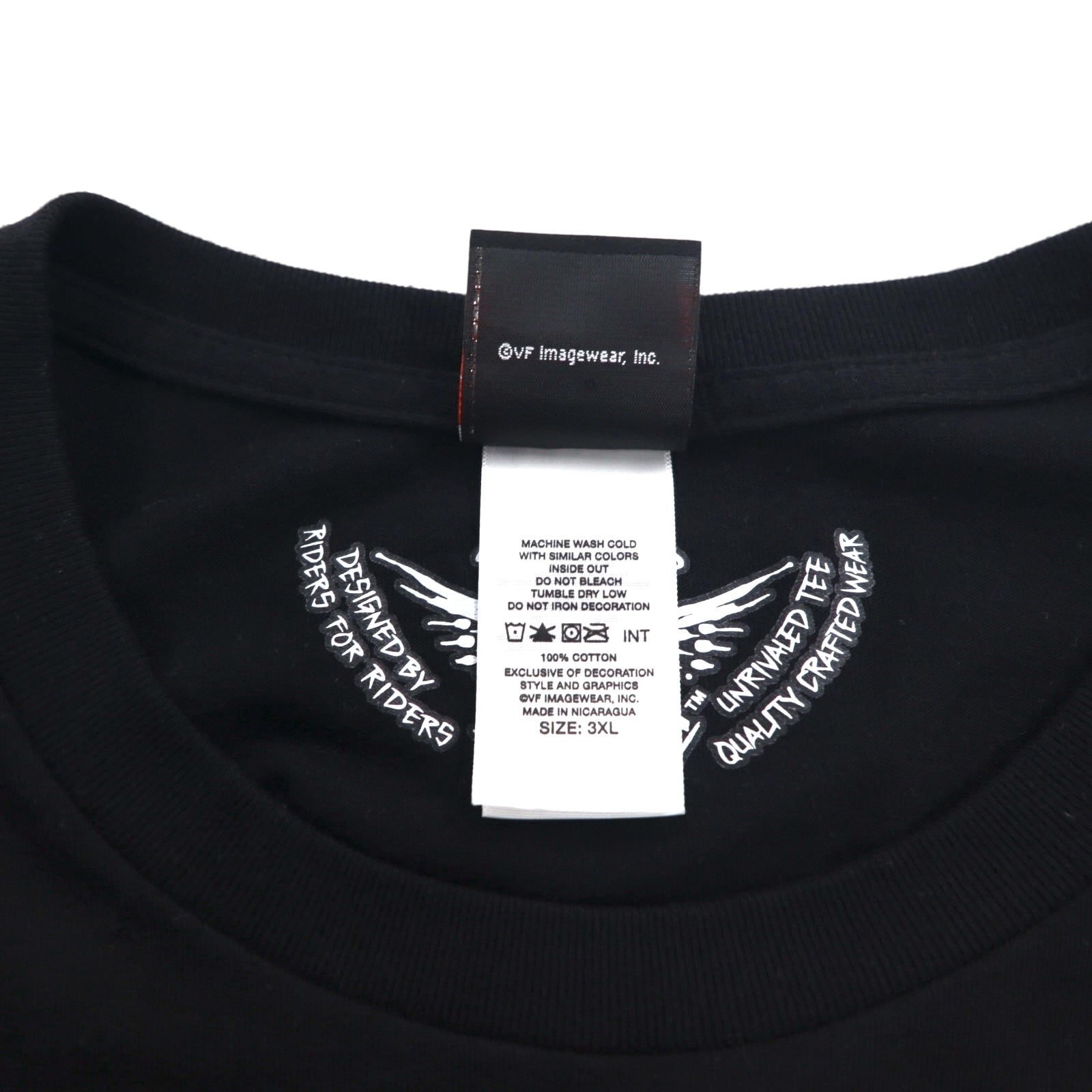 HARLEY DAVIDSON T-shirt con stampa posteriore Teschio 3XL cotone nero BLACK JACK Made in Nicaragua