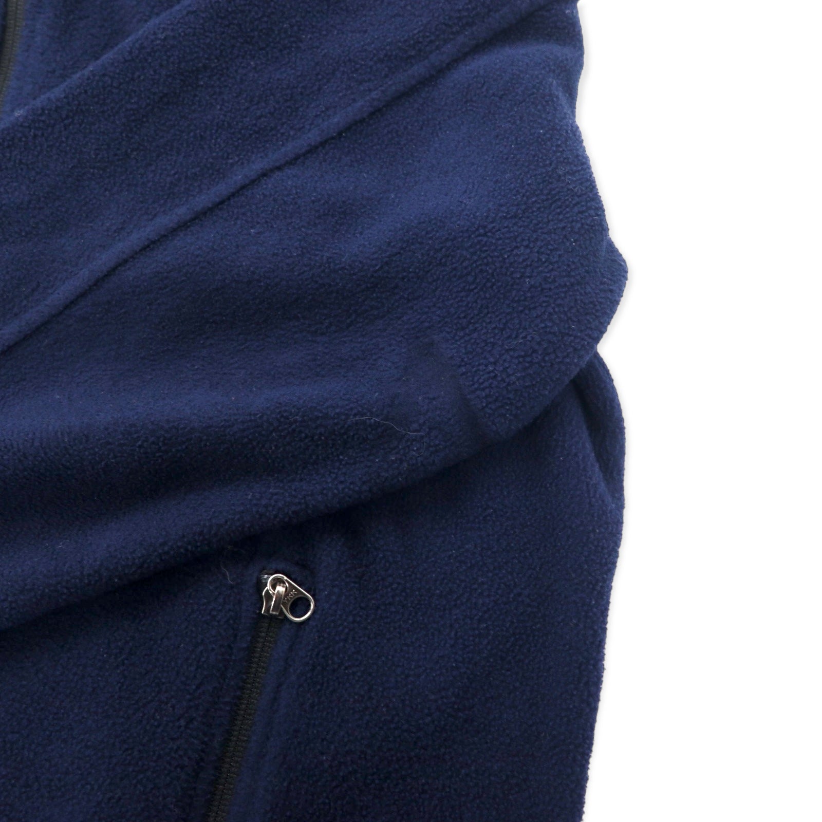 Eddie Bauer Canada Full Zip Giacca in pile XL blu navy Poliestere Logo ricamato