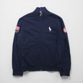 Polo by Ralph Lauren USA製 リバースウィーブ スウェット トラックジャケット ジャージ L ネイビー