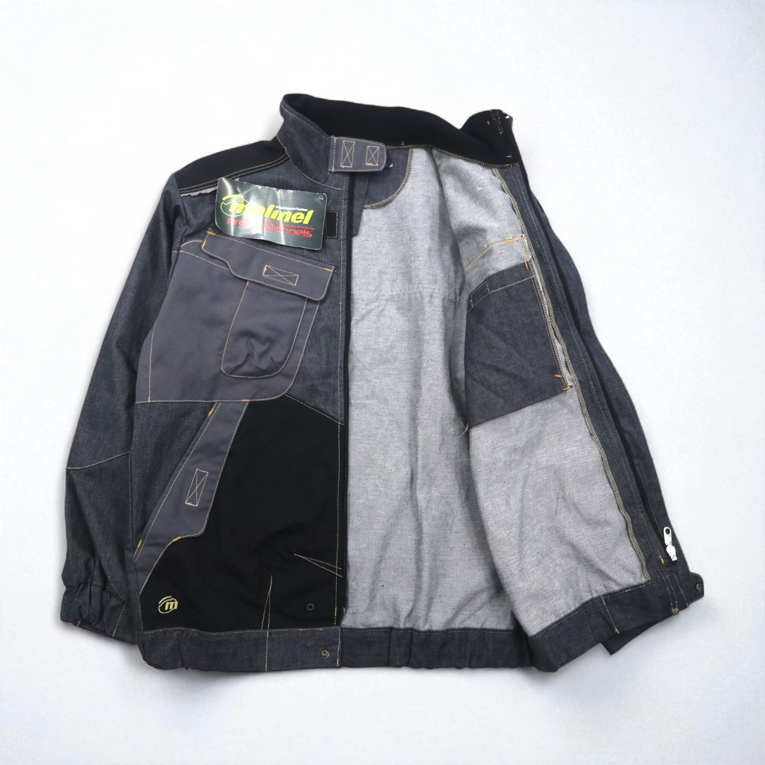 molinel expert Giacca Utility Francese da Lavoro Euro Work M Grigio Cordura Denim Nuovo