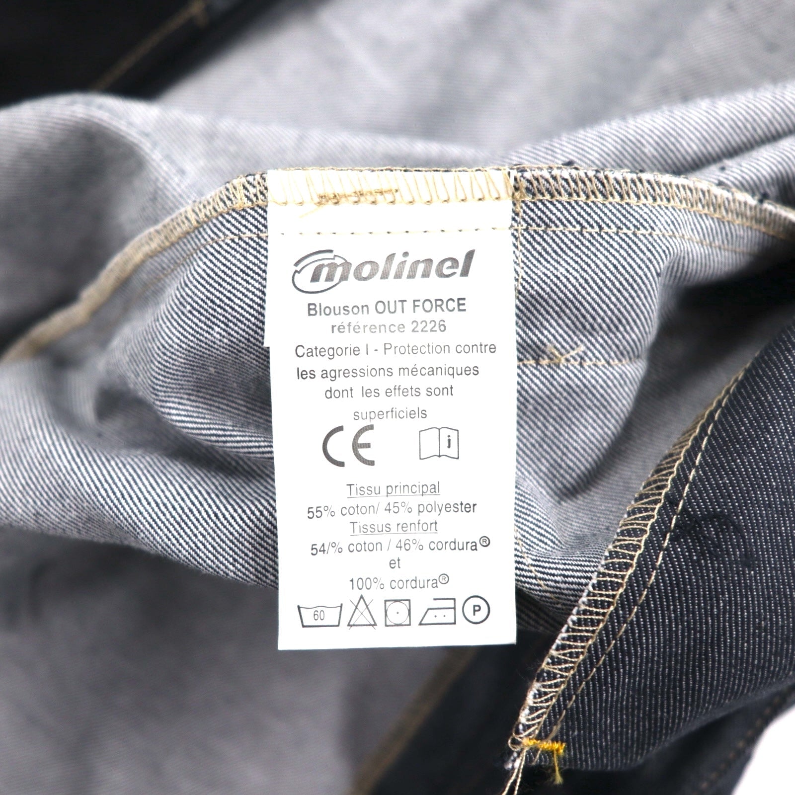 molinel expert Giacca Utility Francese da Lavoro Euro Work M Grigio Cordura Denim Nuovo