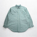 Ralph Lauren Anni '90 Camicia Oxford Button-down XL Verde a Righe Ricamo Pony