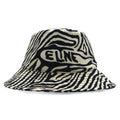 CELINE Cappello a secchiello stampa zebrata M bianco nero fantasia animalier Hedi Slimane 22AW 2AUV1979S