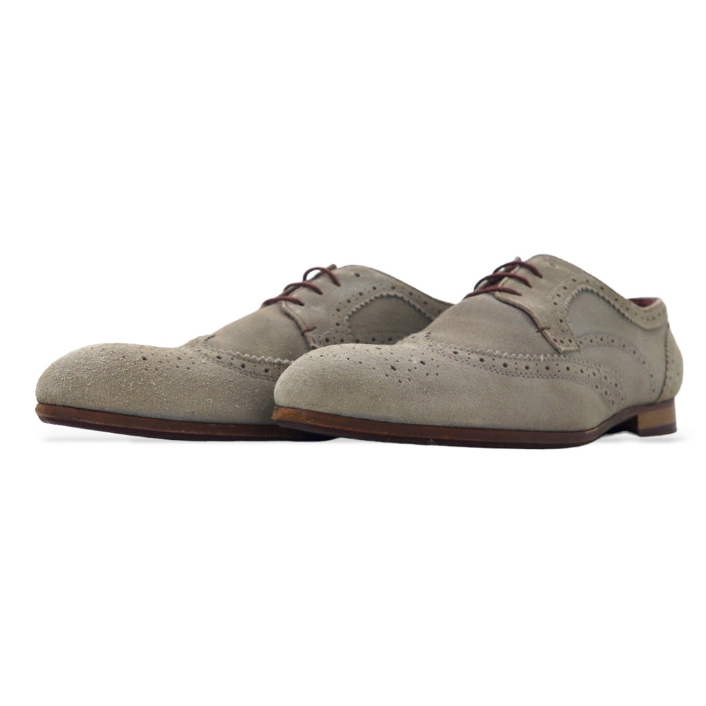 TED BAKER Scarpe eleganti wingtip 27.5cm beige scamosciate in pelle