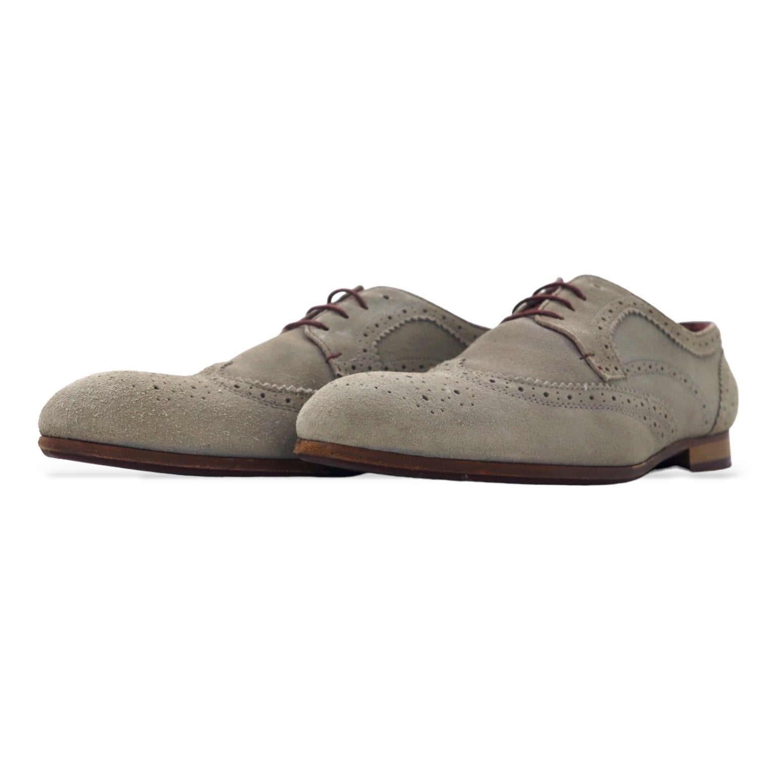 TED BAKER Scarpe eleganti wingtip 27.5cm beige scamosciate in pelle